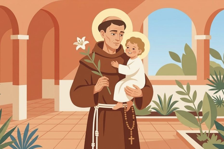 Heiliger Antonius (von Padua) - Illustration prière catholique